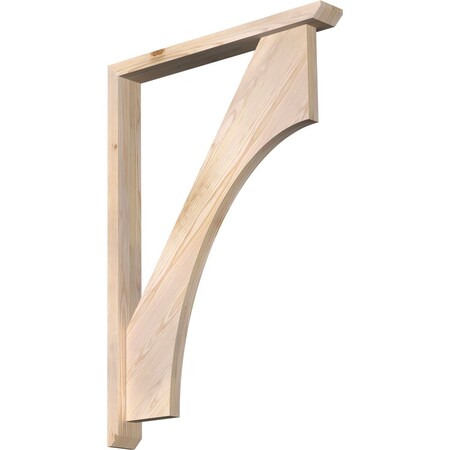Ekena Millwork Westlake Slat Smooth Bracket w/ Offset Brace, Douglas Fir, 3 1/2"W x 28"D x 40"H BKT0402X28X40WTL06SDF